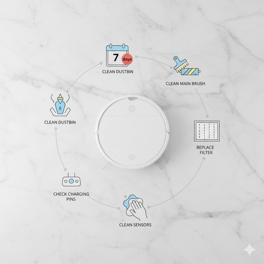 Lịch bảo trì robot hút bụi