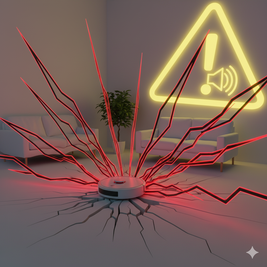 robot hút bụi kêu to bất thường