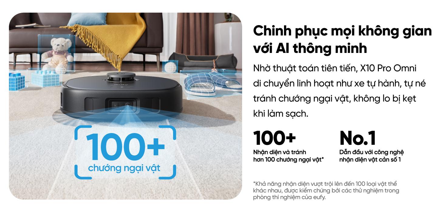 Công nghệ AI trên Robot hút bụi eufy X10 Pro Omni