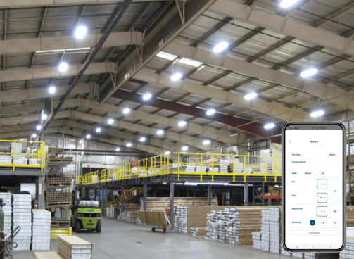 thiết lập linh hoạt các vùng chiếu sáng khác nhau bởi đèn LED cảm biến thông minh