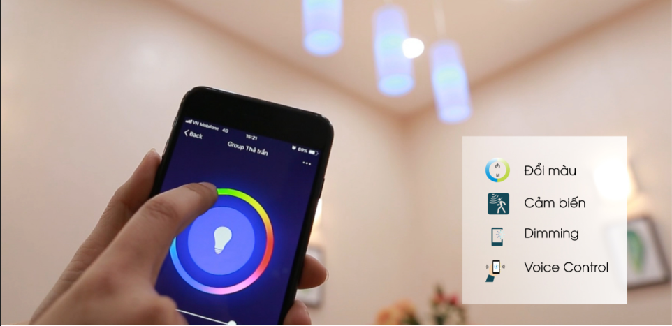 điều khiển từ xa trên LED PANEL SMART BLUETOOTH