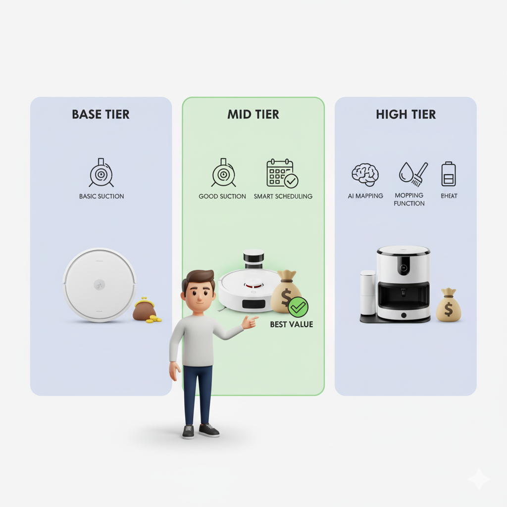 lựa chọn robot hút bụi theo ngân sách